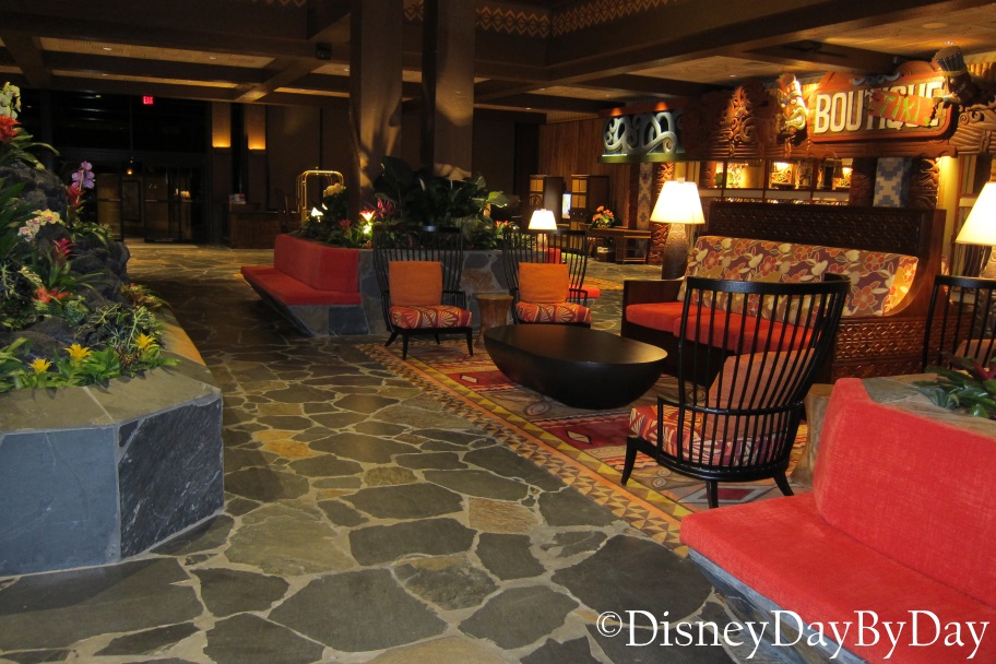 Walt Disney World Lodging - Polynesian Village Resort - Lobby 4 - DisneyDayByDay