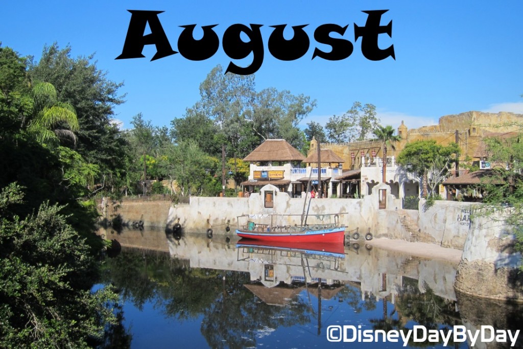 August Calendar - Animal Kingdom - DisneyDayByDay