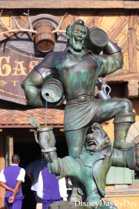 Hidden Mickey - Gaston's Fountain - DisneyDayByDay 1