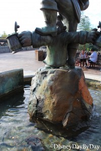 Hidden Mickey - Gaston's Fountain - DisneyDayByDay 2