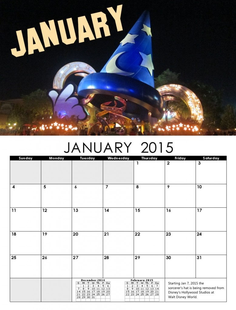 January - Say Good Bye to the Hat at Hollywood Studios - Calendar - DisneyDayByDay