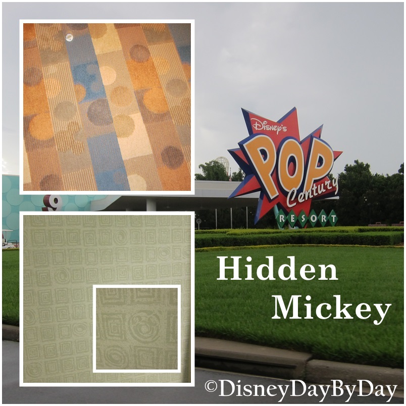 Hidden Mickey - Pop Century Resort - DisneyDayByDay