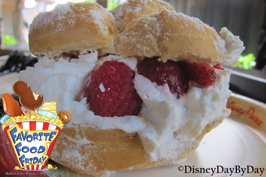 Favorite Food Friday - Berry Cream Puff - DisneyDayByDay