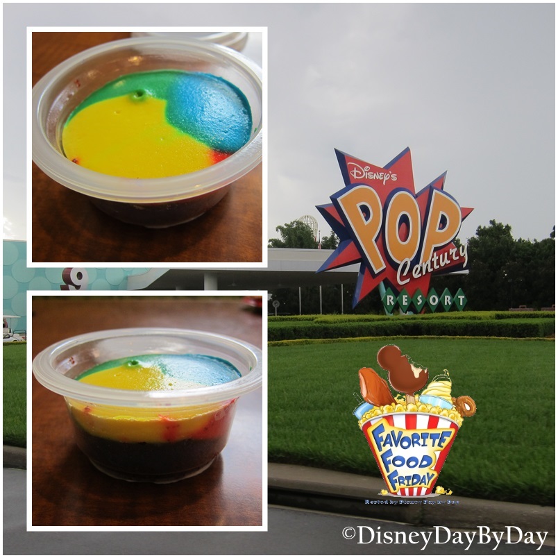 Favorite Food Friday - Pop Century Resort’s Tie Dye Cheesecake - DisneyDayByDay