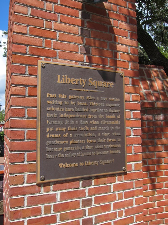 Disney Sign - Liberty Square - DisneyDayByDay